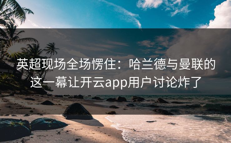 英超现场全场愣住：哈兰德与曼联的这一幕让开云app用户讨论炸了